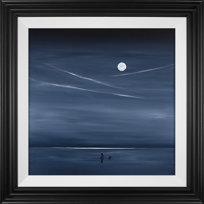 Jay Nottingham, Original oil painting on panel, Moon Gazing