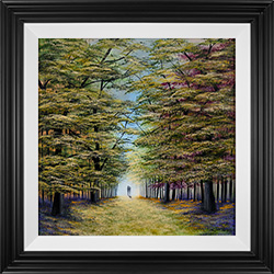 Jay Nottingham, Original oil painting on panel, Meet Me in the Bluebell Wood