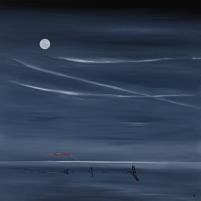 Jay Nottingham, Original oil painting on panel, Midnight Run