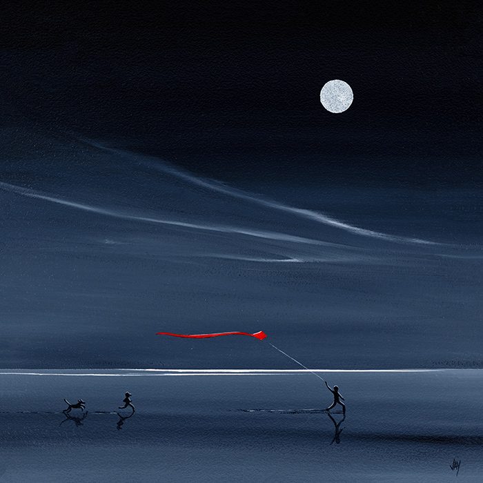 Jay Nottingham, Original oil painting on panel, Midnight Games