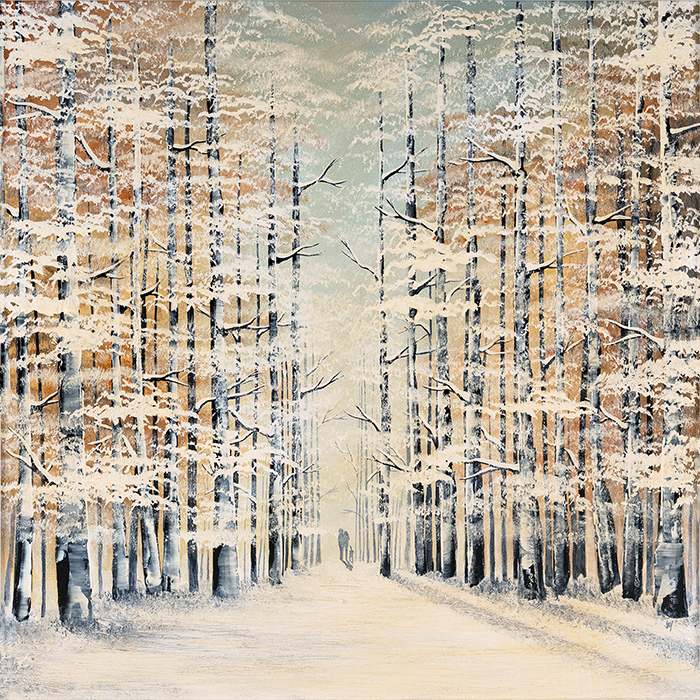 Jay Nottingham, Original oil painting on panel, Wonders of a Winter Wood