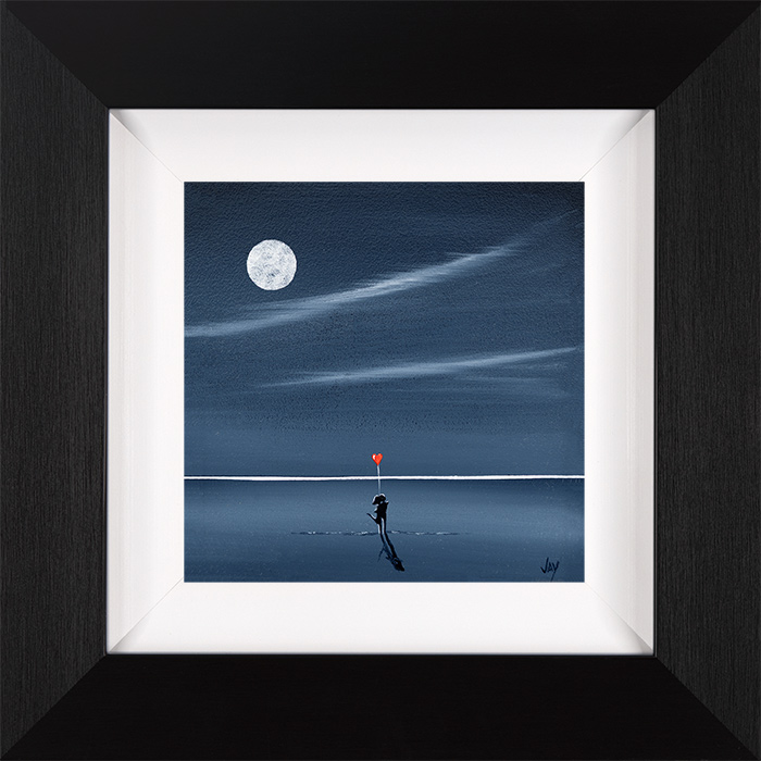 Jay Nottingham, Original oil painting on panel, Moonlight Sweethearts