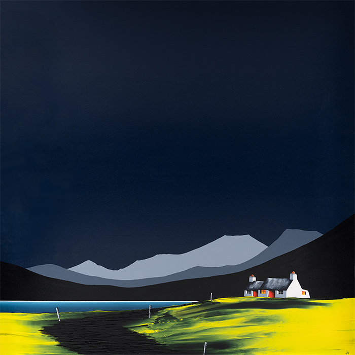 Jay Nottingham, Original oil painting on panel, Shooting Star Cottage