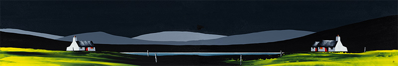 Jay Nottingham, Original oil painting on panel, Coastal Cottage