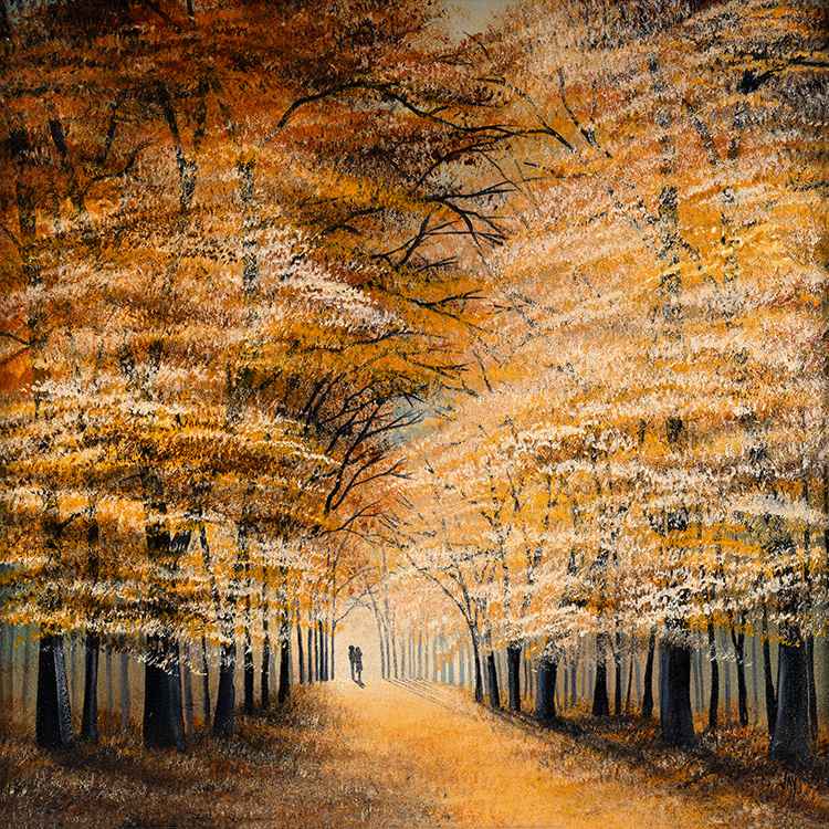 Jay Nottingham, Original oil painting on panel, In the Copper Woods