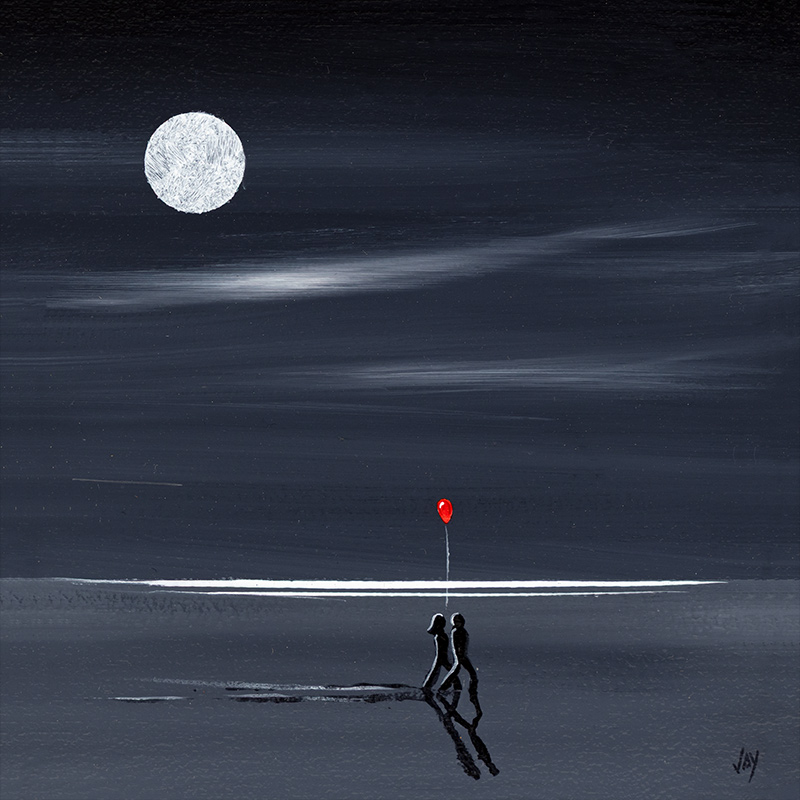 Jay Nottingham, Original oil painting on panel, You, Me and the Sea