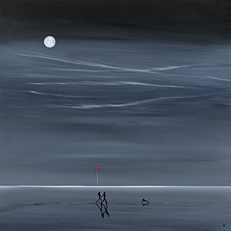 Jay Nottingham, Original oil painting on panel, Moonlight Memories
