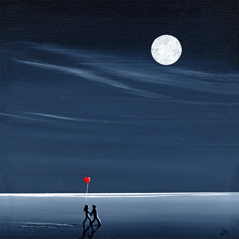 Jay Nottingham, Original oil painting on panel, Hold My Hand