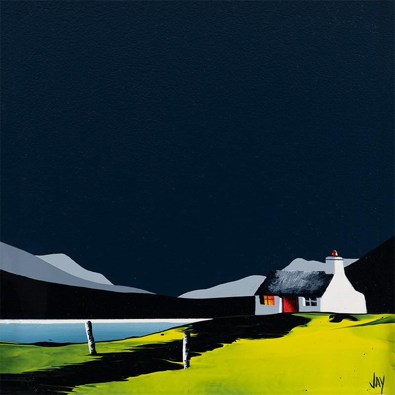 Jay Nottingham, Original oil painting on panel, Emerald Cottage