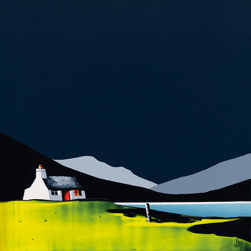 Jay Nottingham, Original oil painting on panel, Moonbeam Cottage