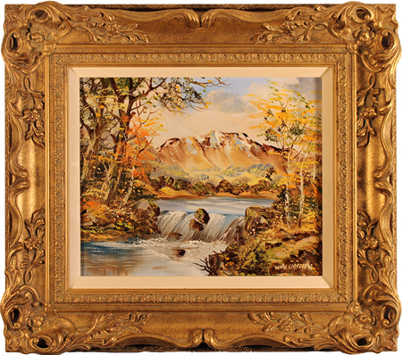 John Corcoran, Original oil painting on canvas, River Tilt, click to enlarge