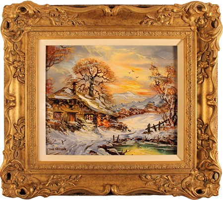 John Corcoran, Original oil painting on canvas, December Eve, click to enlarge