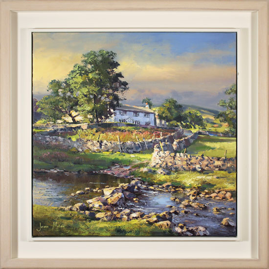 Julian Mason, Original oil painting on canvas, River Wharfe, Beckermonds, click to enlarge