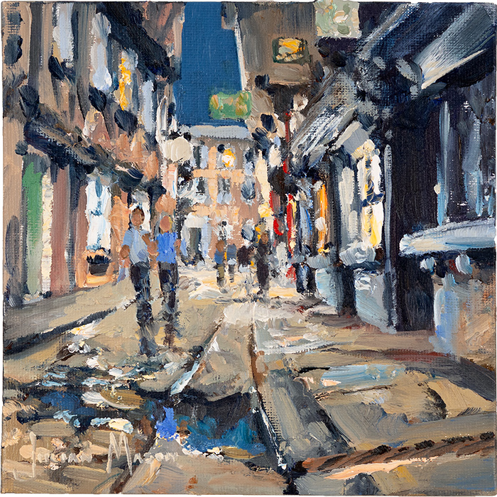 Julian Mason, Original oil painting on canvas, The Shambles, York