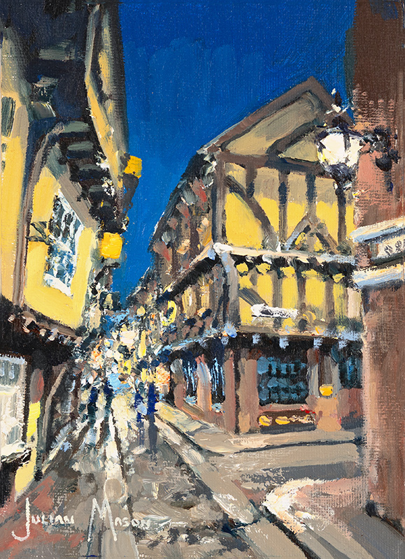 Julian Mason, Original oil painting on canvas, Newgate off Kings Square