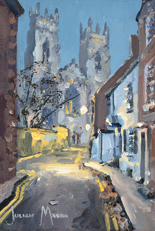 Julian Mason, Original oil painting on panel, Patience House, Precentors Court