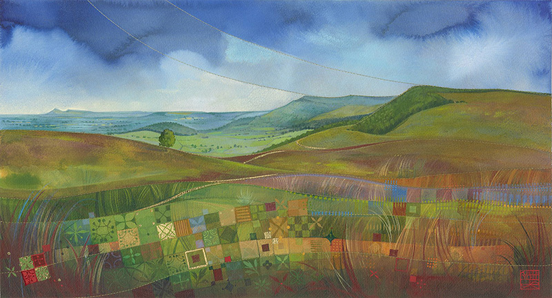Kate Lycett, Signed limited edition print, Hills and Hollows