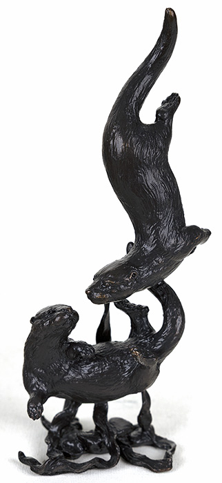 Keith Sherwin, Bronze, Otter Pair Playing