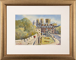Ken Burton, Watercolour, York City Walls