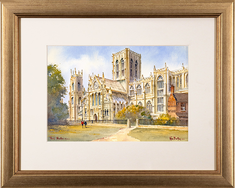 Ken Burton, Watercolour, York Minster