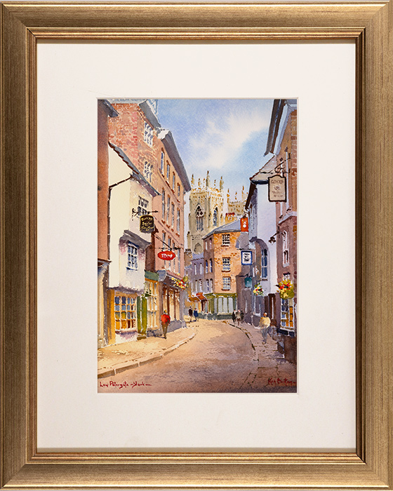Ken Burton, Watercolour, Low Petergate, York
