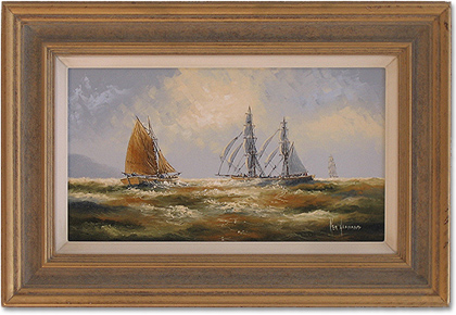 Ken Hammond, Original oil painting on canvas, Marine Scene, click to enlarge