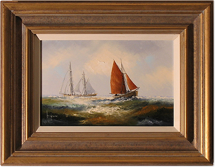 Ken Hammond, Original oil painting on canvas, Marine Scene, click to enlarge