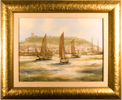 Ken Hammond, Original oil painting on canvas, Whitby, click to enlarge