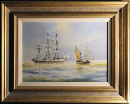 Ken Hammond, Original oil painting on canvas, Marine Scene, click to enlarge