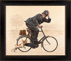 Lee Fearnley, Original oil painting on canvas, Impeding the Law