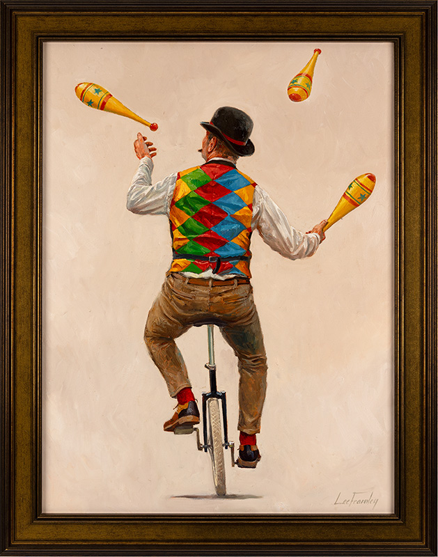 Lee Fearnley, Original oil painting on canvas, The Juggler