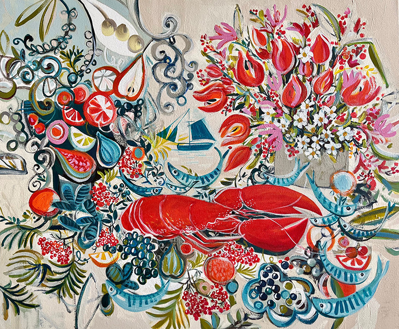 Marissa Weatherhead, Original acrylic painting on canvas, Maritime Memory