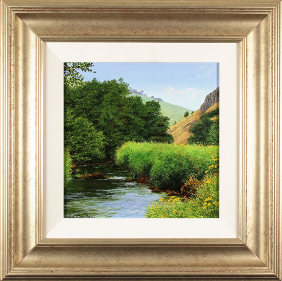 Michael James Smith, Original oil painting on panel, River Dove, Derbyshire, click to enlarge