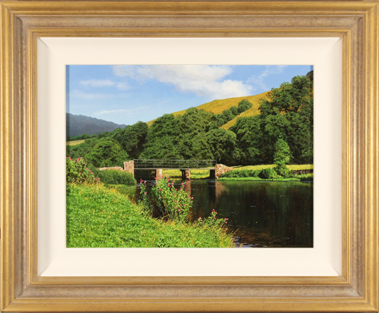 Michael James Smith, Original oil painting on panel, Bridge Across the River, click to enlarge