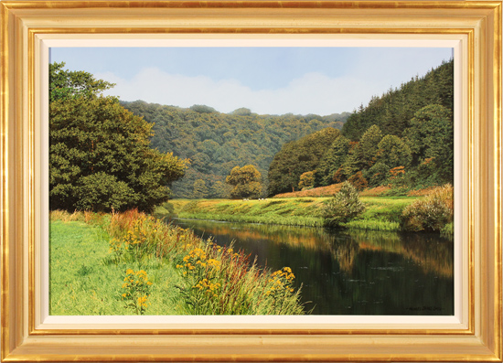 Michael James Smith, Original oil painting on panel, River Wye, Wales, click to enlarge