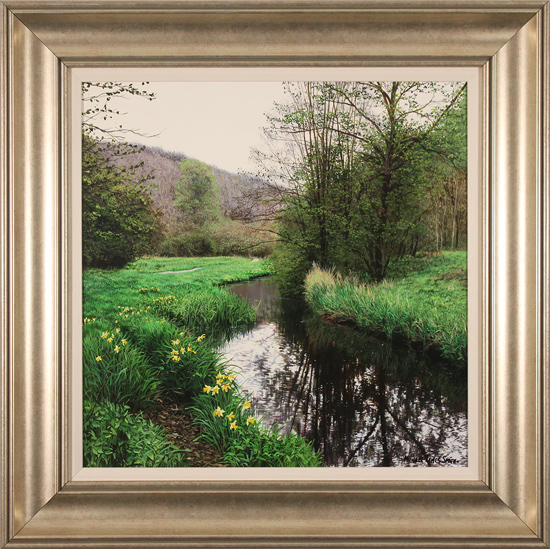 Michael James Smith, Original oil painting on panel, Daffodils, click to enlarge