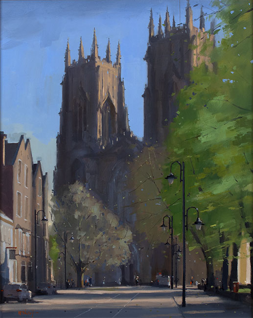 Michael John Ashcroft, ROI, Original oil painting on panel, York Minster