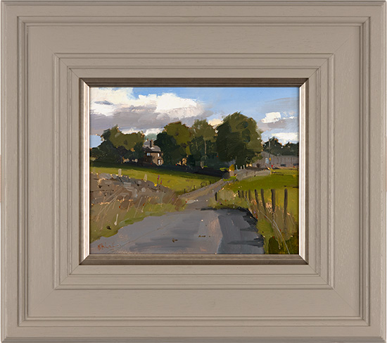 Michael John Ashcroft, ROI, Original oil painting on panel, Over the Top, Rivington, Lancashire