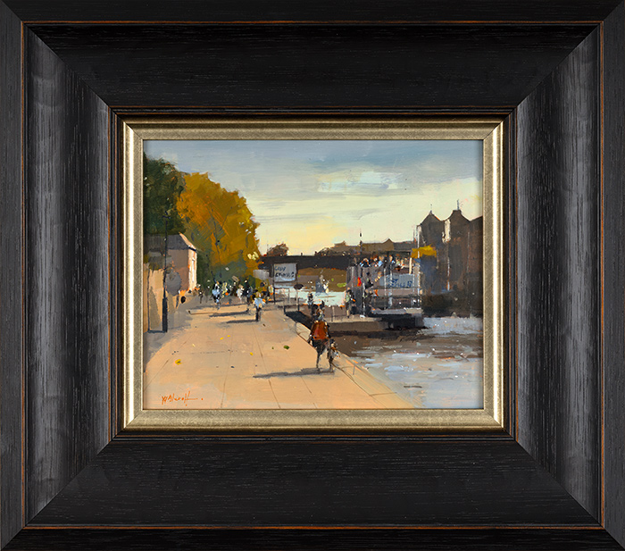 Michael John Ashcroft, ROI, Original oil painting on panel, River Cruise Departure, York