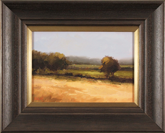 Michael John Ashcroft, ROI, Original oil painting on panel, Green and Gold, click to enlarge