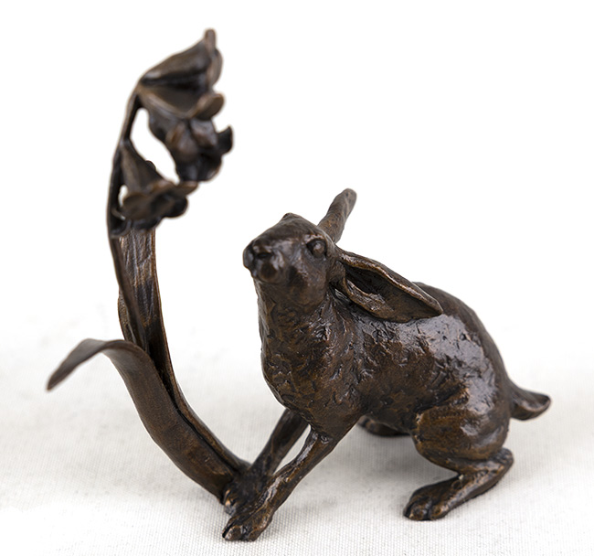 Michael Simpson, Bronze, Hare with Bluebells