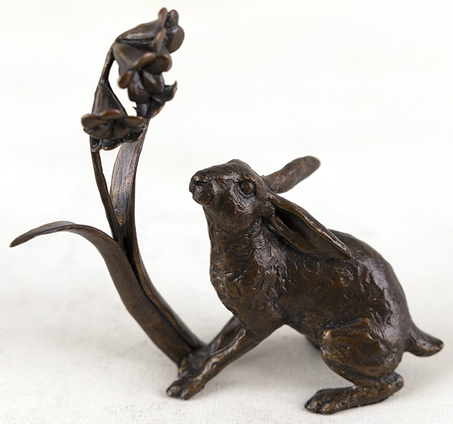 Michael Simpson, Bronze, Hare with Bluebells