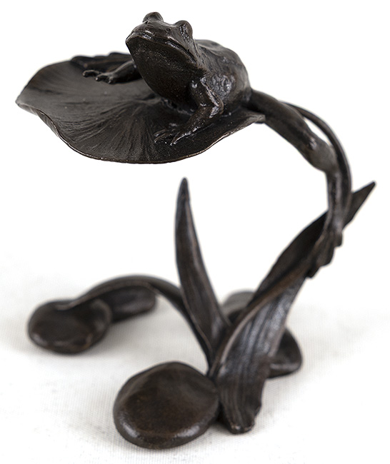 Michael Simpson, Bronze, Frog on Lily Pad