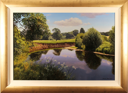 Michael James Smith, Original oil painting on canvas, The river Wye, Wales, click to enlarge