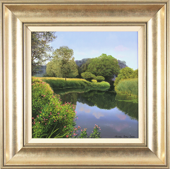 Michael James Smith, Original oil painting on panel, The River Chelmer, Essex, click to enlarge