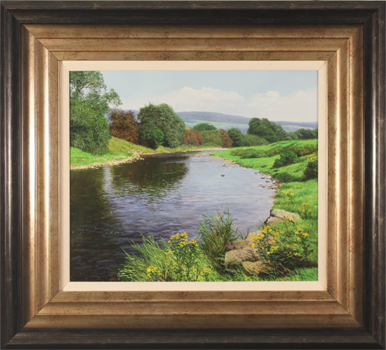 Michael James Smith, Original oil painting on panel, River Wharfe, click to enlarge