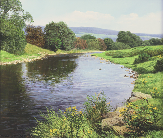 Michael James Smith, Original oil painting on panel, River Wharfe ...