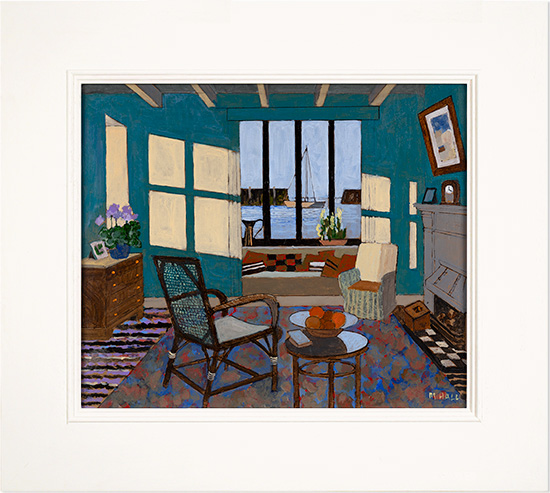 Mike Hall, Original acrylic painting on board, Sunlight Across the Room