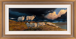 Natalie Stutely, Original oil painting on panel, Swaledale on the Moor
