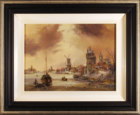 Paul Wilson, Original oil painting on canvas, Dutch Scene, click to enlarge